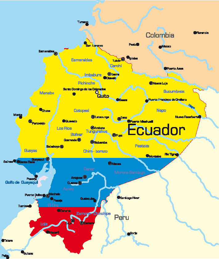 Landkarte Ecuaor