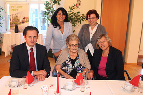 vlnr. Stefan Schmuckenschlager, Margarete Schöberl, Karin Schmidt, 2. Reihe Hanna Santha, Margit Zimmermann