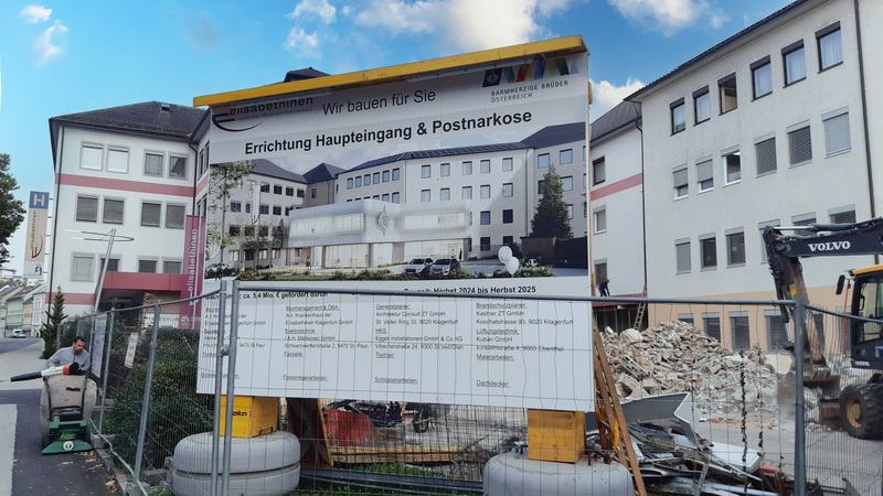 Baustelle EKH Haupteingang Postnarkose