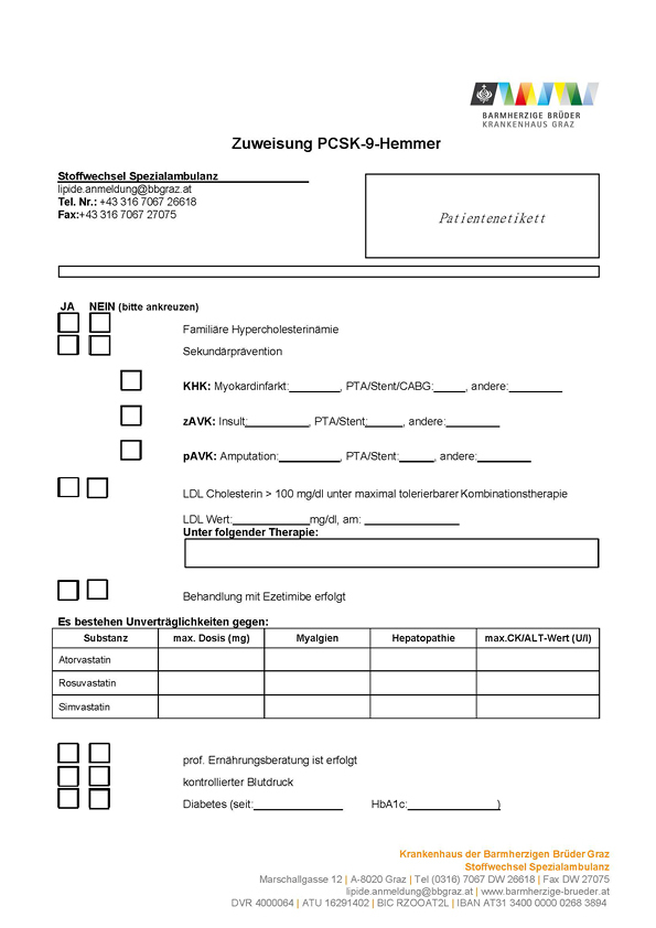 Formular Lipid Ambulanz