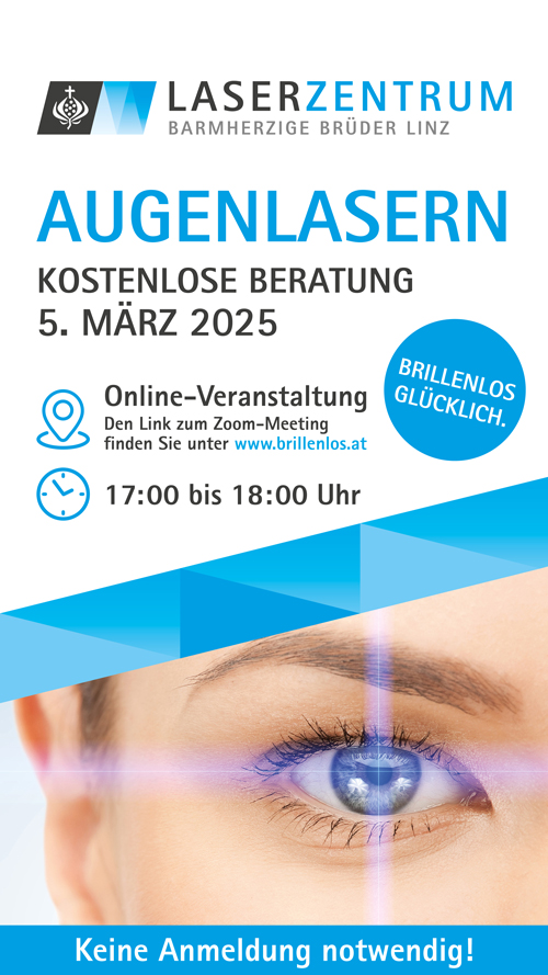 Kostenloser Infoabend zum Thema Augenlasern am 05.03.2025 von 17 bis 18 Uhr online via Zoom